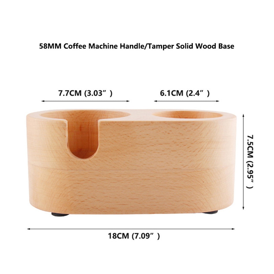Manual Wooden Coffee Tamper Holder